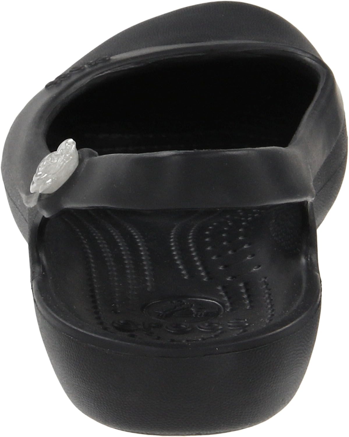 crocs women's jayna w black rubber ballet flats