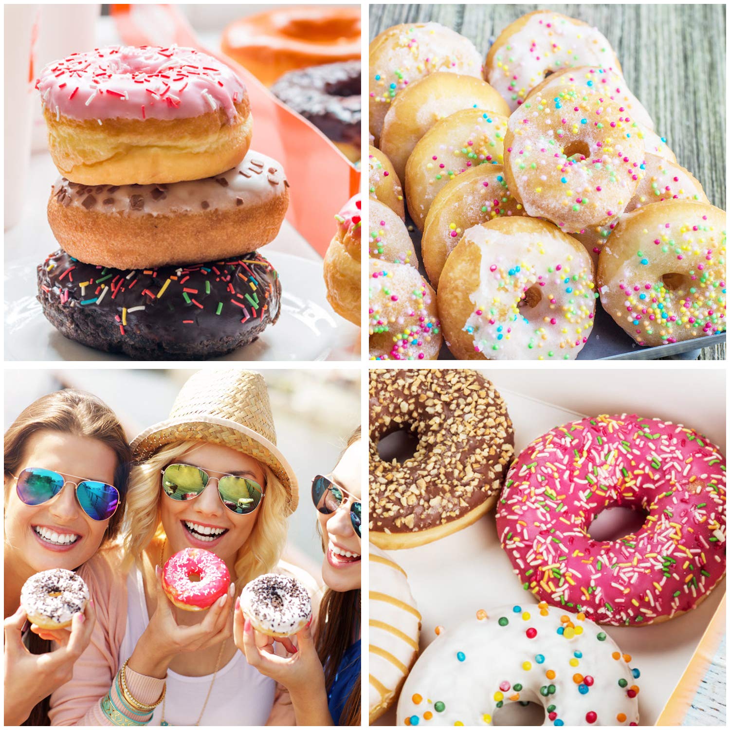 Silicone Donut Baking Pan, Senbowe 3 Pack Non-Stick Silicone Donut Mold, Dishwasher, Oven, Microwave, Freezer Safe,BPA_free,Bake Full Size Perfect Shaped Doughnuts