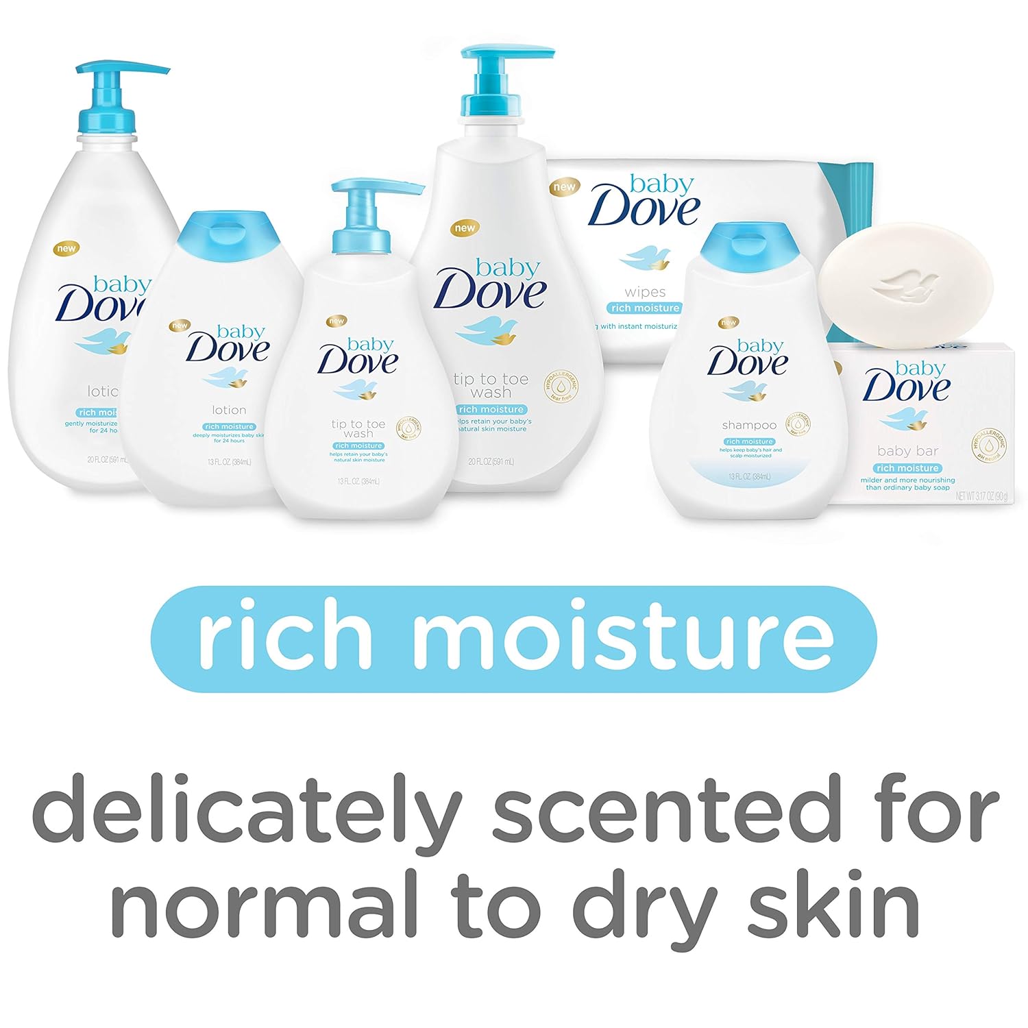 Baby Dove Lotion, Rich Moisture, 13 oz, 3 count: Beauty
