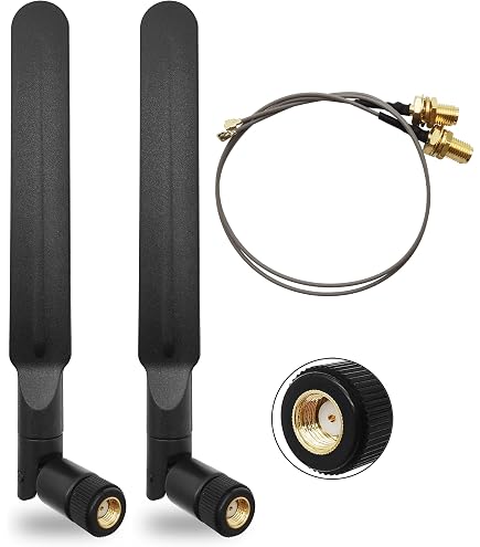 Amazon.com: WiFi 6E Antenna Tri-Band 6GHz 5GHz 2.4GHz RP-SMA Male