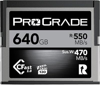 ProGrade Digital CFast 2.0 Cobalt 640GB Memory Card 550MB/s Read 470MB/s Write