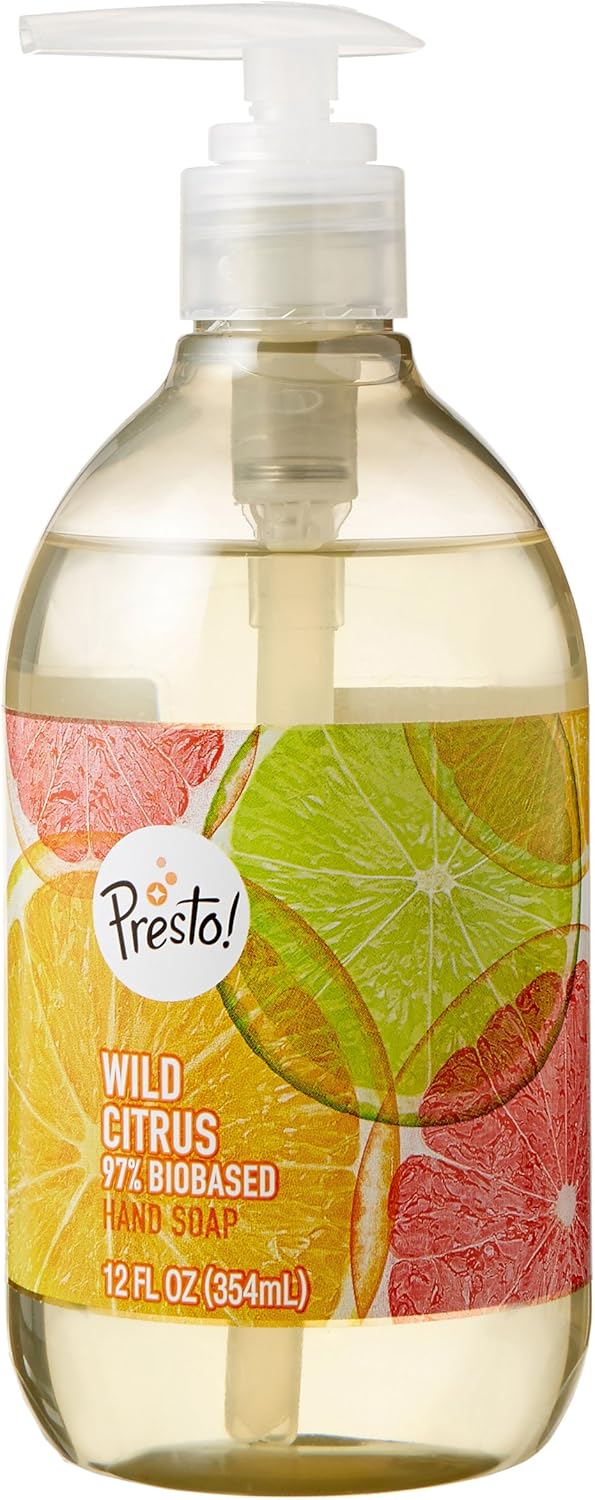  Brand - Presto! Biobased Hand Soap, Wild Citrus Scent, 12 Fluid Ounces, Pack of 6: Health & Personal Care