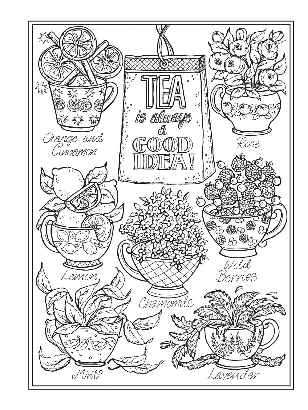 Creative Haven Afternoon Tea Coloring Book (Adult Coloring Books: Food & Drink)
