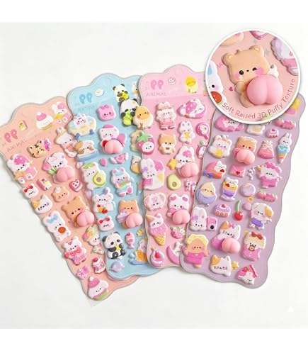 BulbaCraft Autocollants animaux kawaii – Autocollants mignons pour bouteilles d'eau – Autocollants d'animaux de dessin animé – Autocollants kawaii BulbaCraft Autocollants animaux kawaii – Autocollants mignons pour bouteilles d'eau – Autocollants d'animaux de dessin animé – Autocollants kawaii