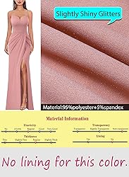 VFSHOW Womens Sexy Formal Prom Ruched Hight Slit
