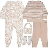 Tommy Bahama 5-Piece Baby Layette Set - Footsie, Shirt, Pants, Bib, and Socks Bundle for Infants and Babies