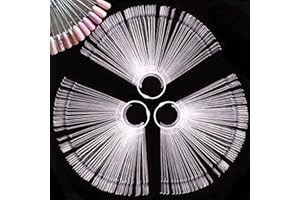 KINJOEK 150 Tips Clear Nail Swatches Sticks, Nail Art Supplies for Nail Art Polish Display and Home DIY, Transparent Nail Practice Tips Sample Sticks Color Display Board Accessories with Ring
