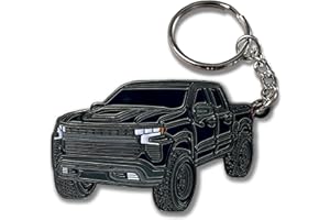 FOUR WHEEL BEAST Chevy Keychain Compatible with Chevy Silverado 1500 Accessories - Toy Truck Gifts Truck Owners Men Key Fob