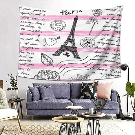 Amazon Co Jp Gukisala タペストリー パリエッフェル塔 多機能 毛布 おしゃれな壁掛け インテリア ファブリック装飾用品 モダンなアート 和風 壁掛け クールジャパン 家飾り ホーム キッチン