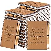 Honoson 50 Sets Spiral Notebooks Sets Employee Thank You Gifts Inspirational Journals with Retractable Bamboo Pens Bulk Encouragement Notepad for School Teacher, Awesome Sign