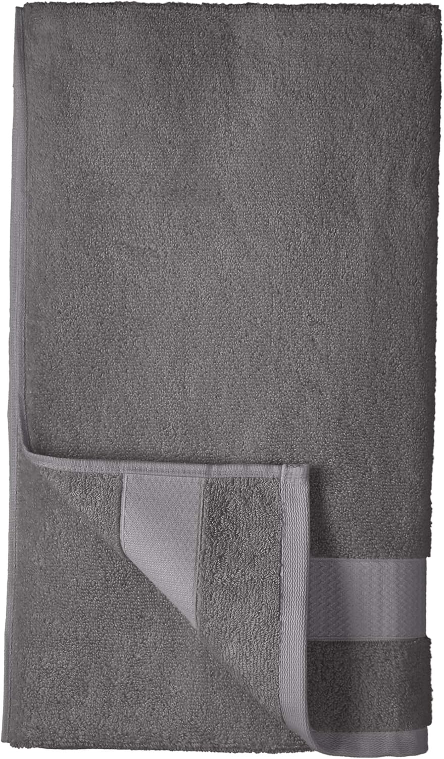 Basics Everyday Bath Towels, 6 Piece Set, Powder Grey, 100% Soft Cotton, Durable: Home & Kitchen