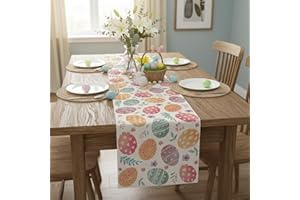 Easter Table Runner Easter Table Decor Indoor Outdoor Home Party Decor 13 x 72 Inch ETR (Easter Eggs)