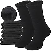 Sunew 4 Pairs Thermal Socks Skiing Snowboarding Hiking Mens Womens 7X Warmer Winter Crew Boot Socks