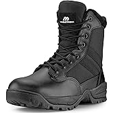 Maelstrom Men's Tactical Work Boots with Side Zipper &ndash; Lightweight Leather Military Style, Comfortable, Durable and Breathable for Outdoors