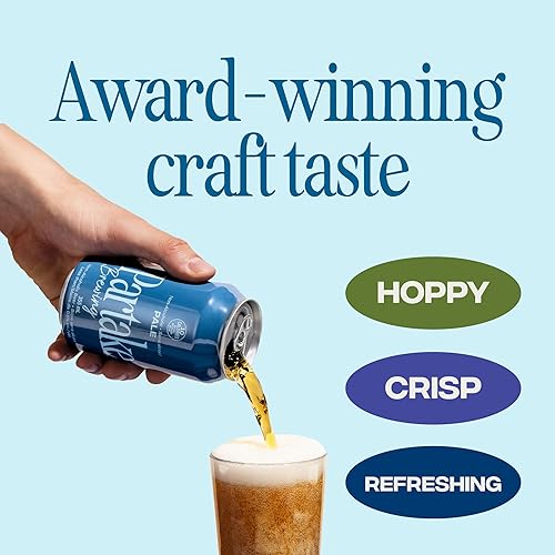 Partake Non-alcoholic Beer Partake Brewing Craft Non Alcoholic Beer, Pale Ale 24 Pack X 12 Fl Oz Cans - Low-Calorie, Low-Carb, No Sugar, All-Natural Ingredients - Award-Winning Taste, Non Alcoholic Beer Without