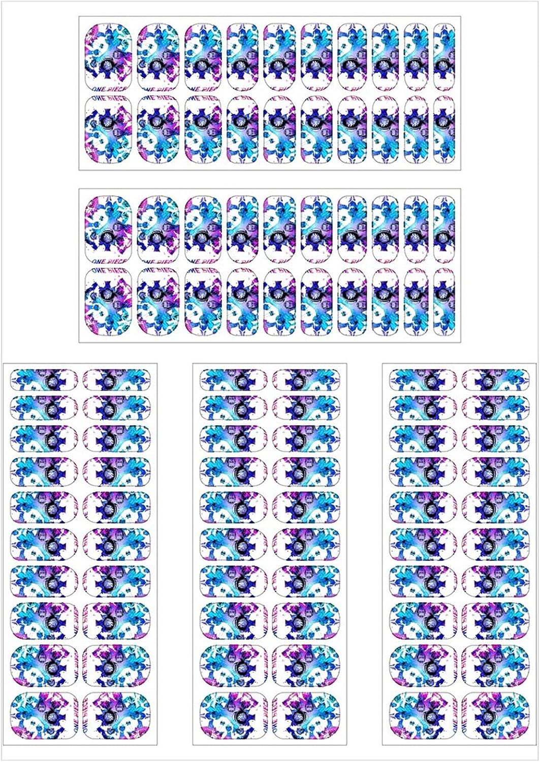 Amazon Co Jp Onepiece ワンピース 取り外し可能のある傷みのないジェルネイルステッカーは 爪が可愛い人気のネイルシールだけを貼っています5枚 ホーム キッチン