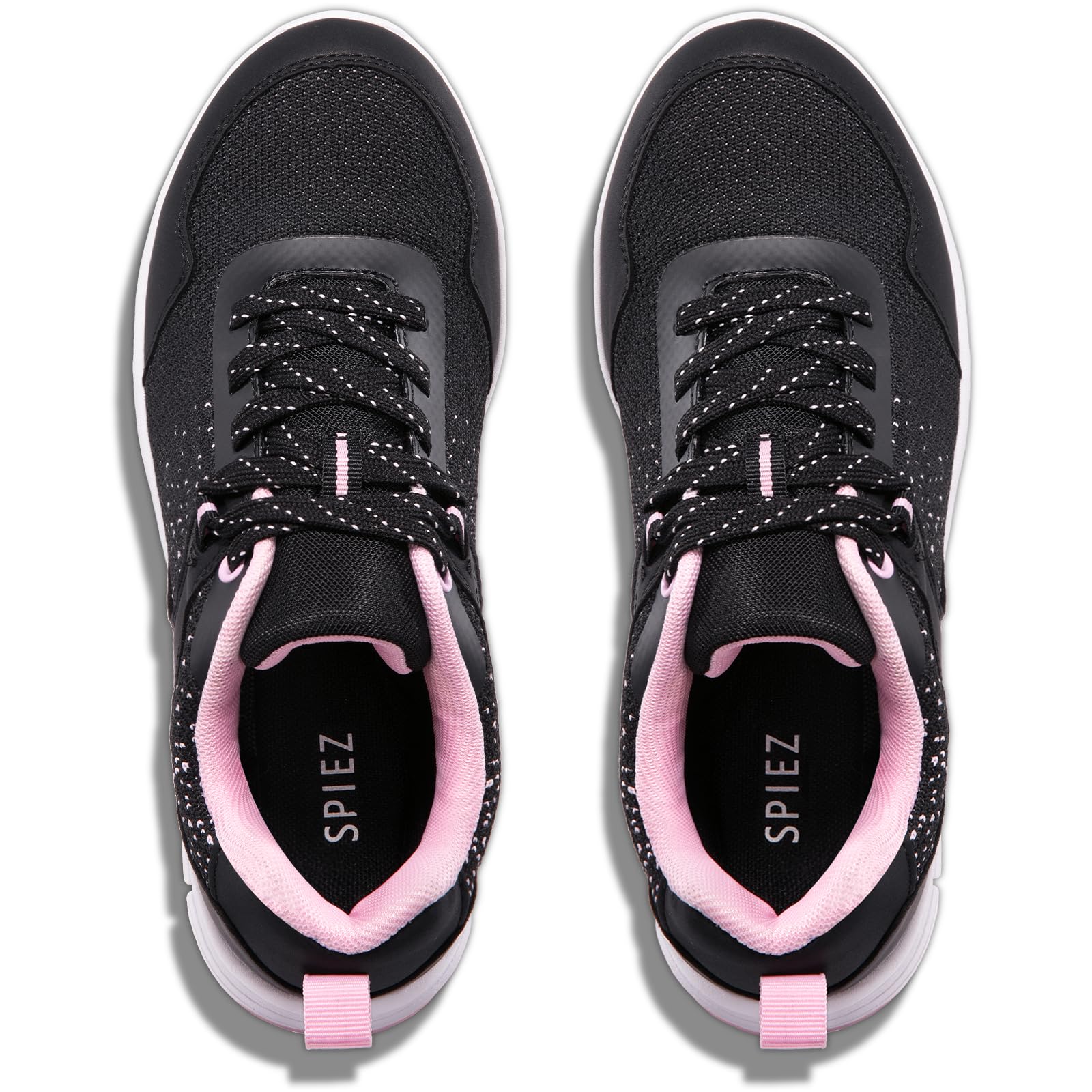 SPIEZ Leichte Arbeitsschuhe Damen Atmungsaktiv Pannensichere Sicherheitsschuhe für Damen, rutschfeste Modische Sneakers für die Arbeit und den Alltag (Schwarz-Rosa, EU 40) 3