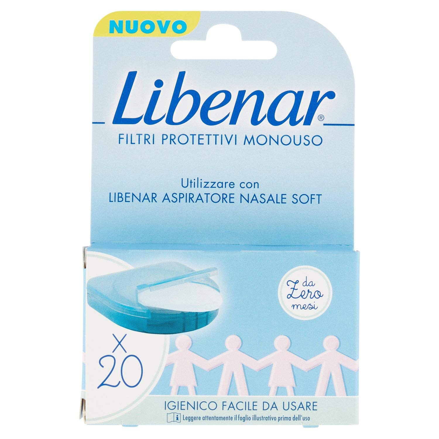 Libenar Excess Mucus Removal Filters, 20 Replacement Filters, for Newborn Closed Nose and Nasal Wash Children