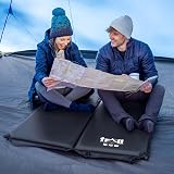 Trail Outdoor Self-Inflating Double Camping Mat 186x110x2.5cm with Bag view 2