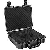 ITHWIU Protective Hard Case Shockproof Water-resistant with Customized DIY Foam Insert fit for Camera, etc, 14 X 11.5 X 3.7-Inch