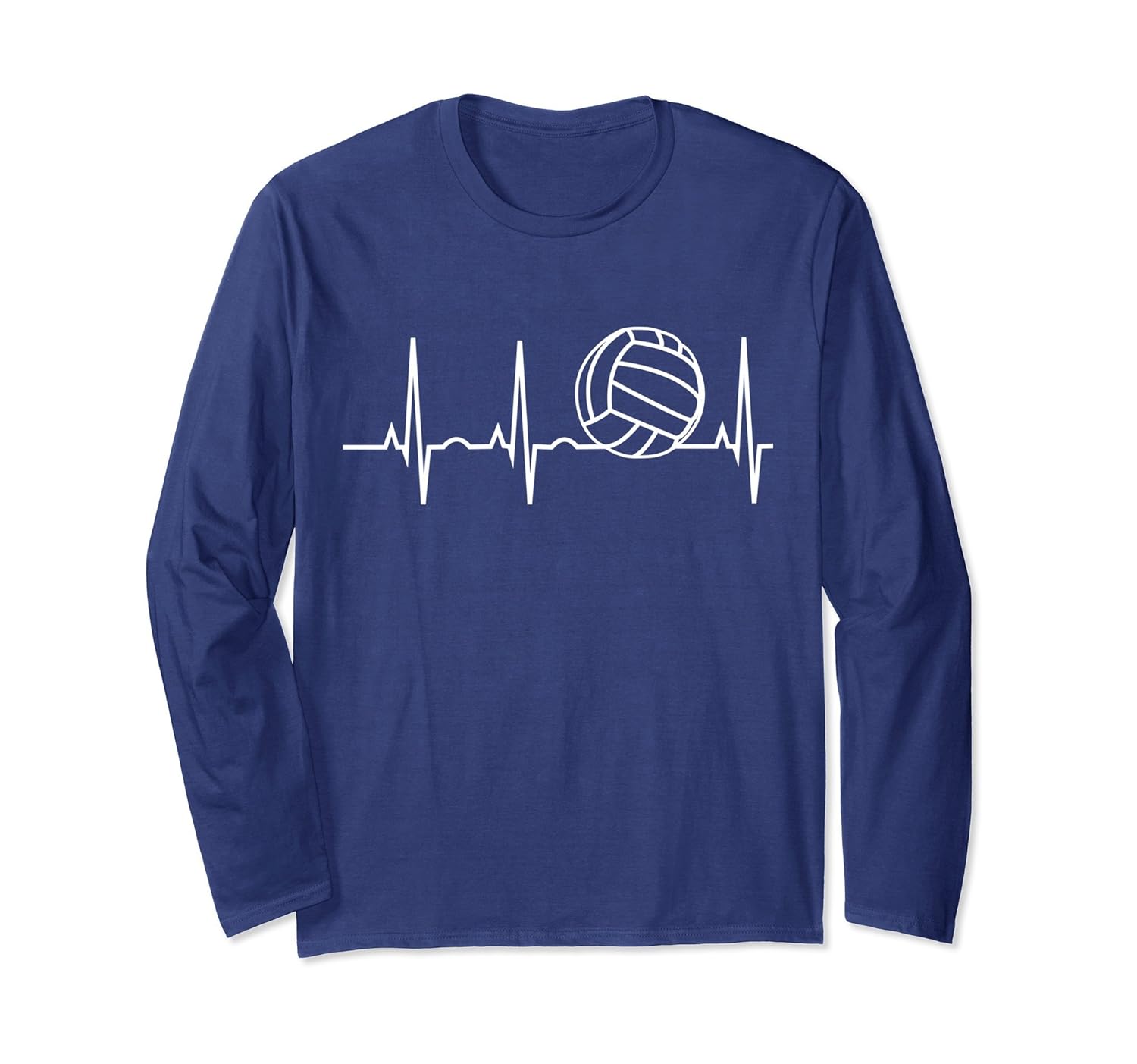 Volleyball Heartbeat Shirt I Love Volleyball Long Sleeve Tee4LVS