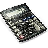 Victor 12-Digit Dual Power Desktop Calculator, Black (1190) | Tilt LCD Display, Executive Desktop Calculator, 7.8 x 5.9-Inches