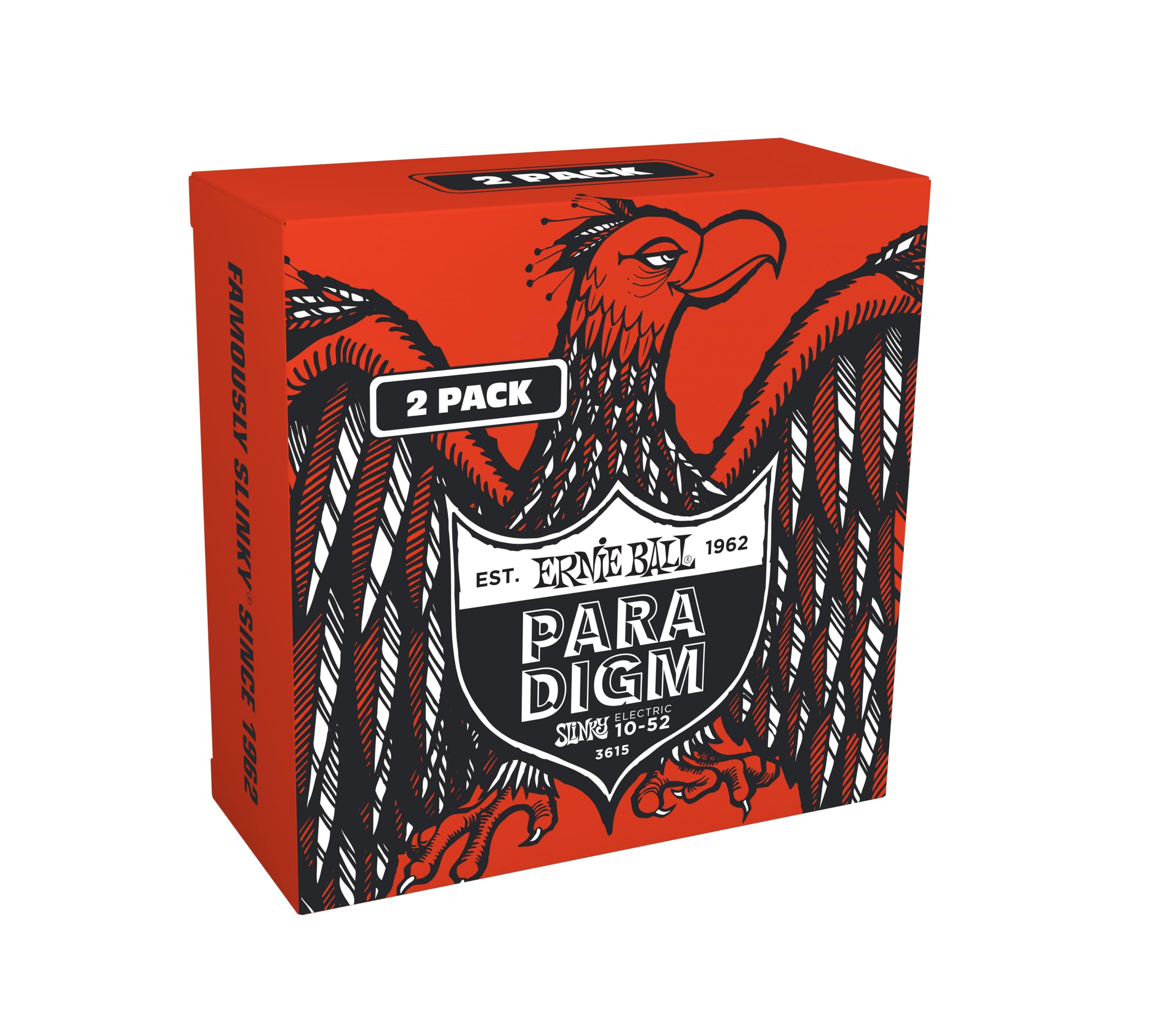 Ernie Ball Skinny Top Heavy Bottom Slinky Paradigm Electric Guitar Strings, 2 Pack 10-52
