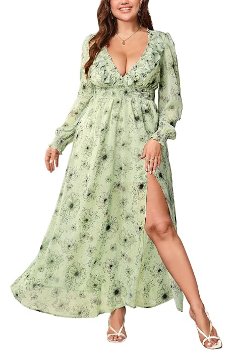 long sleeve party dress amazon Maxi Dress Long Sleeve Cocktail Dresses Amazon RYDCOT Tea Party Dresses For  Women 2023 Women's Fall