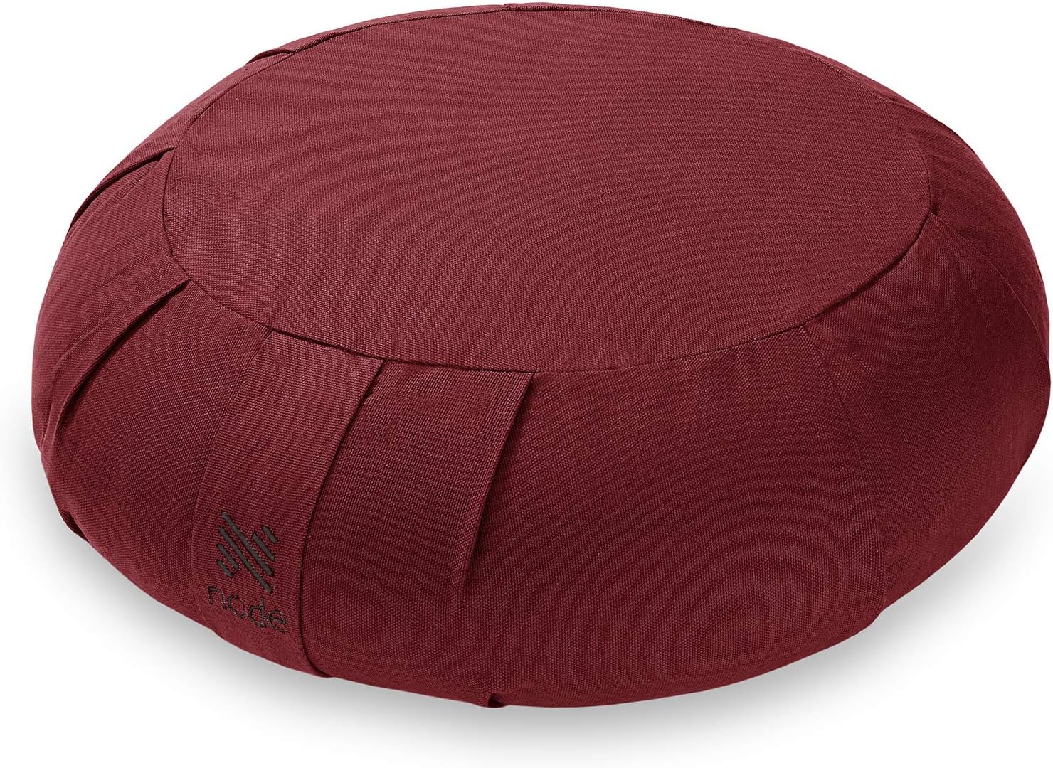 Node Fitness Organic Cotton 15" Round Meditation Cushion - Burgundy : Sports & Outdoors