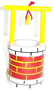 Crafts India Handcrafted Wooden Well Doll-Showpiece - 10 cms