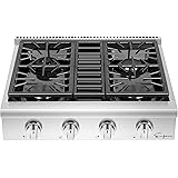 Empava 30 in. Slide-in Natural Gas Rangetop with 4 Deep Recessed Sealed Ultra High-Low Burners-Heavy Duty Continuous…