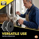 SOL 2pk Draught Excluder Tape 4m x 10mm Self Adhesive Door Window Seal view 8