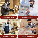 ANUNU Half Face Respirator Mask Paint Dust Epoxy Resin Chemical Woodworking view 7