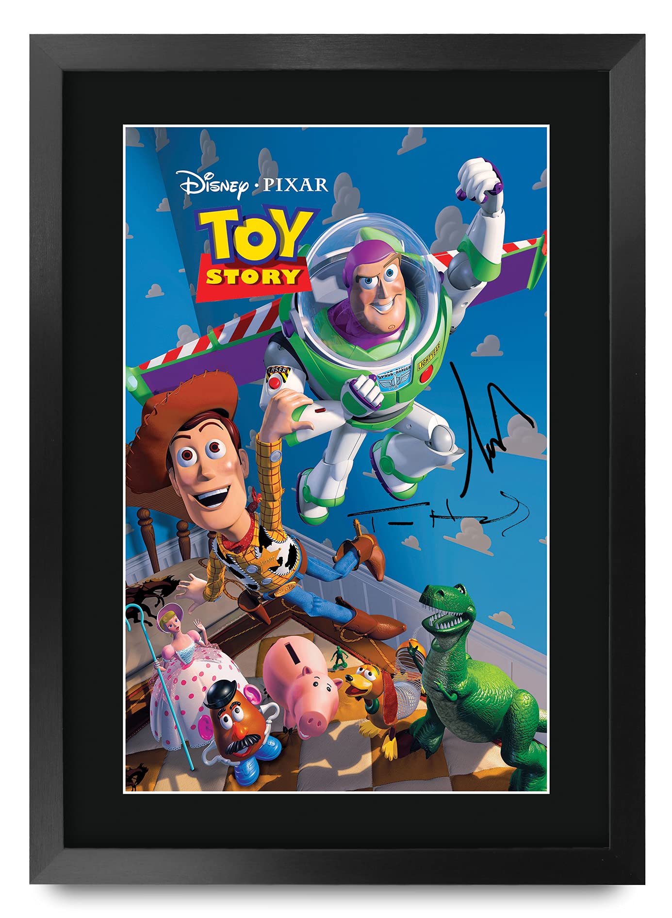 HWC Trading FR A3 Toy Story 1 Gifts Printed Poster Signed Autograph Picture for Movie Memorabilia Fans - A3 Framed
