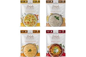 READYWISE - Simple Kitchen, Soup Favorites, Variety Pack, 8 Servings Per Pouch, Soup Mix, Family Size, MRE, Freeze Dried Food, Ready To Eat Meals, Hiking & Backpacking Food, Soup for Family, Pack of 4