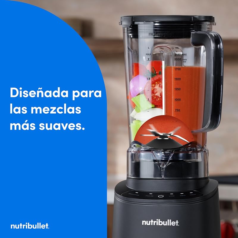 Power Core™ Blender - Liquidificador com Jarra XL de 2,1 L, Batidos e Gelo Triturado, 3 Velocidades + Pulso, Programa Automático de Batidos, 1200 W, Preto (NBF430MB)