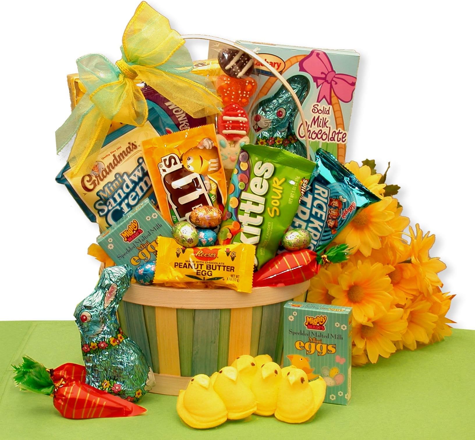 Free 1-3 Day Delivery - Easters Treats and More Easter Gift Basket filled with Easter Chocolates and Candies