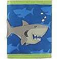 Stephen Joseph, Kids Unisex Wallet, Toddler Wallet for Boys and Girls with Applique Designs, Screen Printed Zippered Coin Pocket, Shark