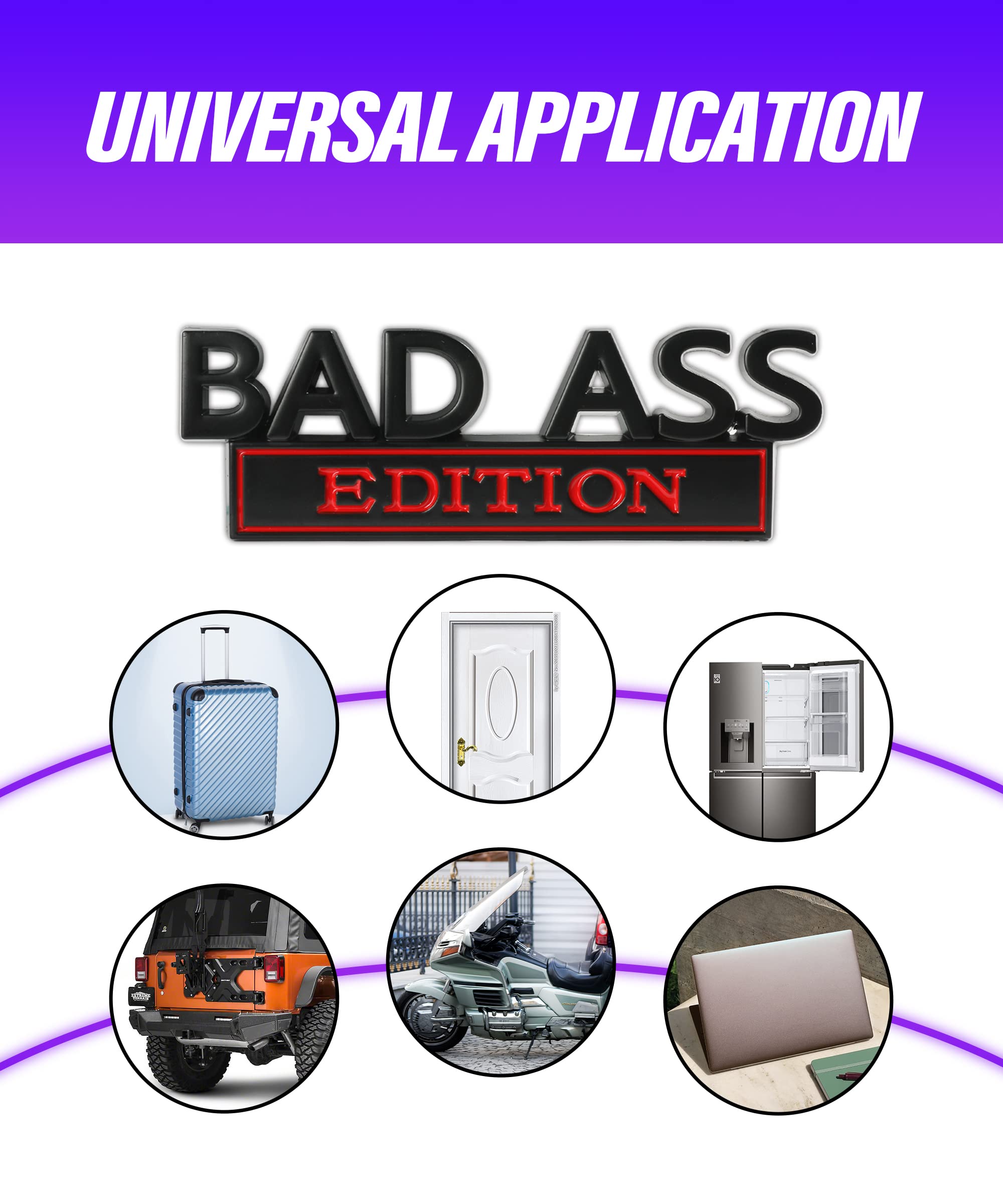 Mua ESEWALAS Bad Ass 3D Emblems Sticker,Car Fender Bumper Hood Trunk ...