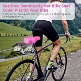 DAWAY S7 Gel Padded Bike Seat Cover Pink 11x7 Shock-Absorbing view 6