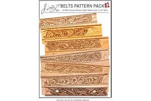 PRO LEATHER CARVER Jim Linnell - Belts Pattern Pack #2, Classic Western Style (Leathercraft Designs)