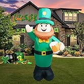 InfleasJoiy 4FT St. Patrick's Day Inflatable Decoration with LED Lights for Holiday Celebration Decorations for Yard, Lawn and Patio