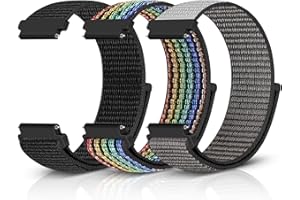 Relting Sport Loop Nylon Band 16mm 18mm 19mm 20mm 22mm Watch Band Quick Release,Soft Fabric Nylon Adjustable Rugged Velcro Replacement Wristband Strap for Men Women