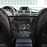 AMEIQ 3-Layer Car Mesh Organizer, Seat Back Net Bag, Barrier of Backseat Pet Kids, Cargo Tissue Purse Holder, Driver Storage