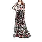 YSMei Womens Long 3D Flower Prom Party Dress Backless Formal Evening Gown YPM458