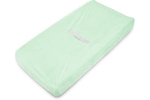 American Baby Company Heavenly Soft Chenille Fitted Contoured Changing Pad Cover, Mint