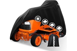 FORSPARK Riding Lawn Mower Cover – Waterproof & UV-Resistant High-Density Oxford Fabric, Fits Decks Up to 54", Windproof & Tear-Resistant Outdoor Protection with Storage Bag