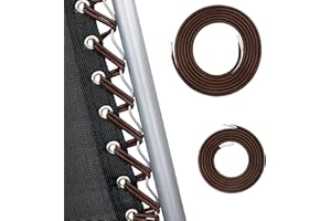 UNEEDE Zero Gravity Chair Replacement Cord Laces Antigravity Chair Replacement Cords Bungee Elastic Lawn Chair Cord Patio Recliner Chair Repair Cord Kit Nylon Stretch Cord - 4 Cords（Brown）