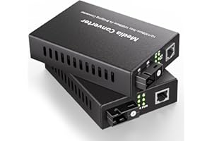 BLIYEE a Pair Single Mode Bidi Fiber to Ethernet Media Converter, SMF Single SC Fiber to Copper RJ45 for 10/100M Base-Tx to 100Base-LX, up to 20km