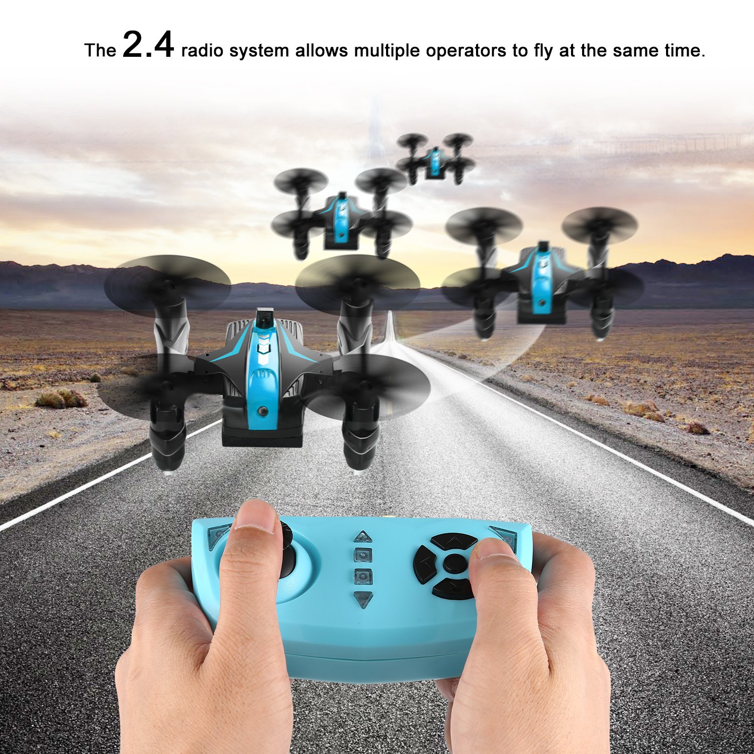 Mini Drone Wars Battle Drones Mini Battle Drones for Air War with 4 Channel and Infrared Fighting Function, Headless Mode and Emergency Stop, Toy Drone for Beginner & Kids Fighting